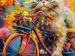 Kitten's Floral Ride