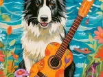 Collie, Guitar and the Sea