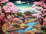 Japanese Temple in Spring