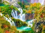 Plitvice Waterfalls in Autumn