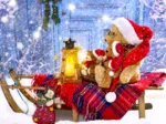 Teddy Bears with Santa Hats