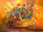 Basket with Flowers