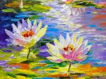Water Lilies in the Pond