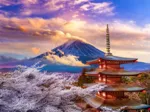 Fuji Mountain in Spring, Japan