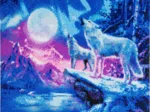 Crystal Art - Diamond Embroidery Kit - Wolves