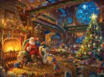 Thomas Kinkade - Santa Claus and His Secret Helper