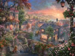 Thomas Kinkade - Disney - Beauty and the Tramp