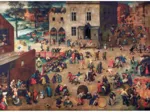 Handgeschnittenes Holzpuzzle - Brueghel: Die Kinderspiele