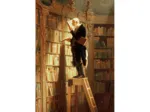 Handgeschnittenes Holzpuzzle - Carl Spitzweg: Der Bücherwurm