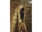 Handgeschnittenes Holzpuzzle - Carl Spitzweg: Der Bücherwurm