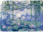 Handgeschnittenes Holzpuzzle - Claude Monet: Wasserlilien