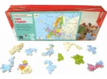 Handgeschnittenes Holzpuzzle - Europakarte