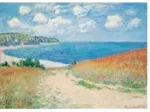Handgeschnittenes Holzpuzzle - Claude Monet - Chemin Dans Les Blés, 1882
