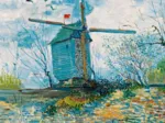 Handgeschnittenes Holzpuzzle - Vincent Van Gogh - Le Moulin De La Galette, 1886