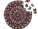 Handgeschnittenes Holzpuzzle - Rosette Notre Dame
