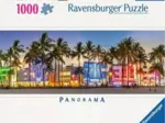 Panoramic Puzzle - Night Lights On Ocean Drive