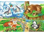 2 Jigsaw Puzzles - Animals in the Zoo