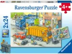 2 Puzzles - Rubbish Collection And Tow Truck