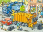 2 Puzzles - Rubbish Collection And Tow Truck