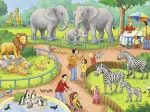 2 Jigsaw Puzzles - A Day in the Zoo