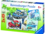 Jigsaw Puzzles - 49 Pieces - 3 in 1 - Police Forces