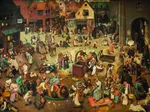 Pieter Brueghel the Elder - The Fight Between Carnival and Lent