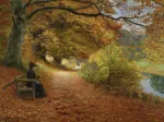 Hans Andersen Brendekilde: A Wooded Path in Autumn