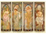 Jigsaw Puzzle - 1000 Pieces - Alphonse Mucha : Times of Day