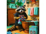 Pets & People Stuff - Raccoon Laundry Day