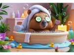 Capybara at the spa