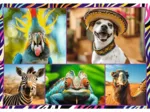 4 Puzzles - Funny animals