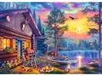 Tea Time - Evening Sunset Cabin