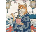 Pets as Art - Shiba's Noodle Meditation