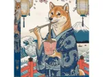 Pets as Art - Shiba's Noodle Meditation