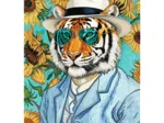 Pets as Art - Mr. Tiger and the Sunflowers