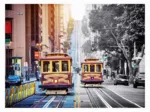 Plastic Puzzle - Cable Cars on California Street, San Francisco