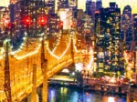 Puzzle aus Kunststoff - Manhattan with Queensboro Bridge, New York